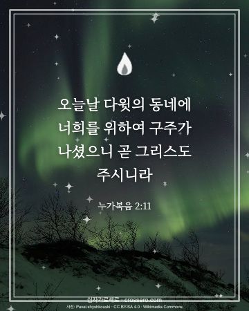 성탄 말씀 카드 대표 이미지 - 누가복음 2:11