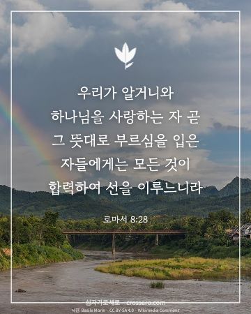 로마서 8:28 말씀 카드 - 우리가 알거니와 하나님을 사랑하는 자 곧 그 뜻대로 부르심을 … (소망의 말씀 카드, 하늘 사진)