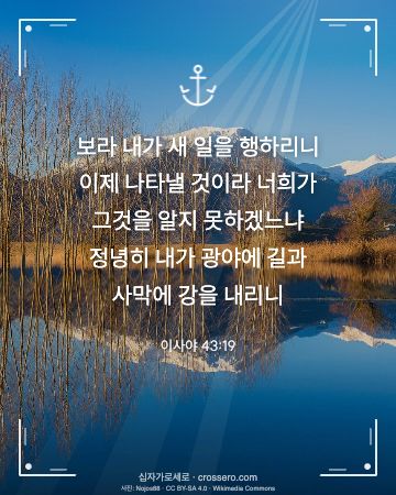 새해 말씀 카드 대표 이미지 - 이사야 43:19